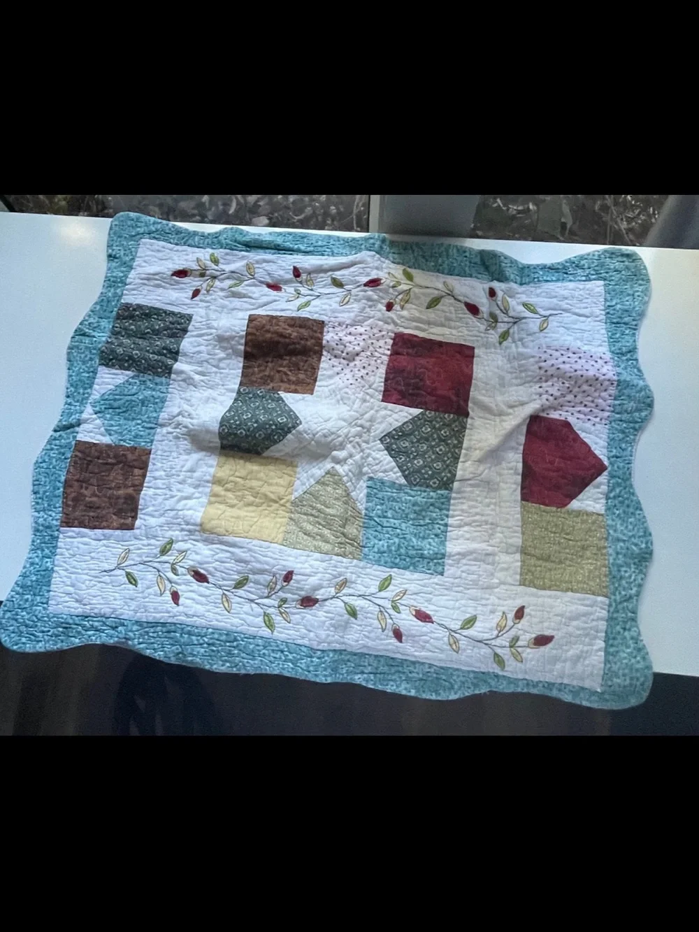 Quilted Country Patchwork PILLOW SHAM SET —includes two shams